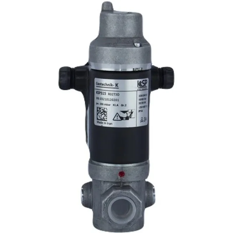 شیر برقی گاز KSP تدریجی مشعل 1/2 اینچ طرح کروم شرودر