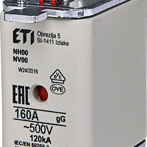 فیوز کاردی  ETI ای تی آی 160 آمپر NV00 NH00 gG 160A