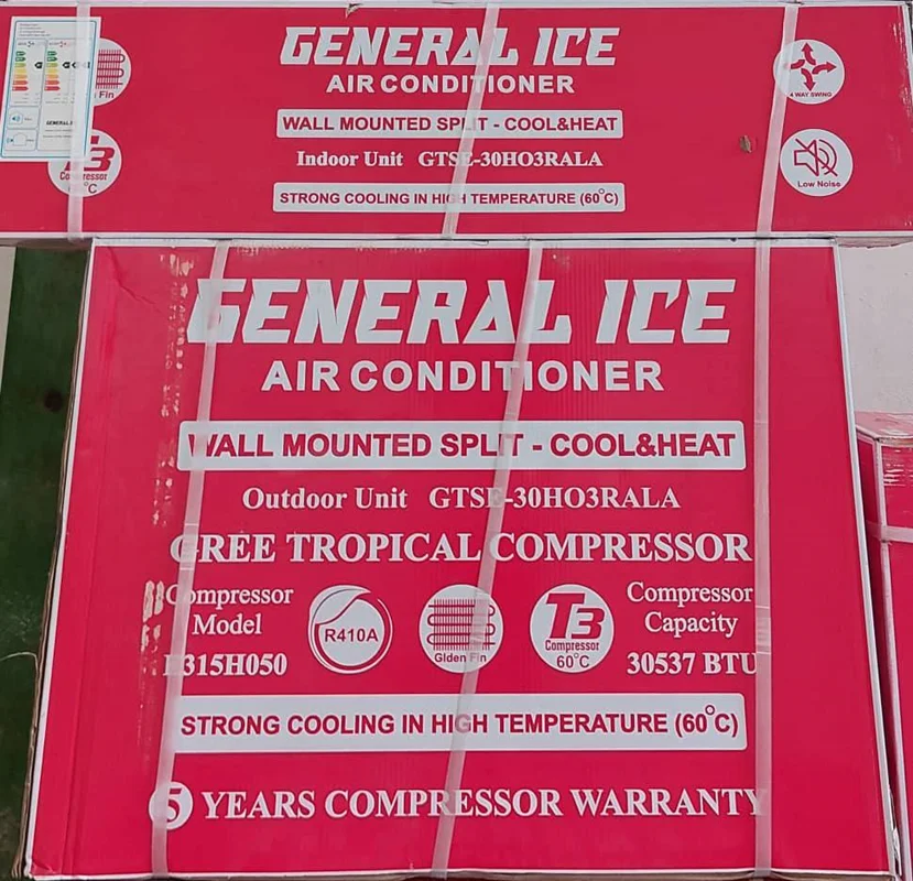 کولر گازی اسپلیت 30000 تروپبکال جنرال آیس GENERAL ICE مدل GTSE-30HO3RALA